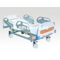 Movable Double-Function Manual Hospital Bed with ABS Bed Head